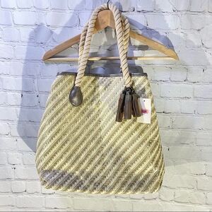 Ladies Silver Faux Leather Tote Bag